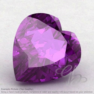 African Amethyst Heart Shape Calibrated Gemstones
