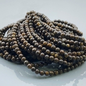 Bronzite 4mm Smooth Round AAA Gemstone Beads Lot - 182581