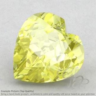 Lemon Quartz Heart Shape Calibrated Gemstones