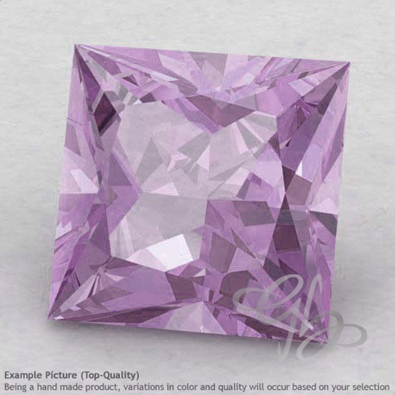 Pink Amethyst Square Shape Calibrated Gemstones