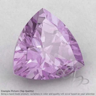 Pink Amethyst Trillion Shape Calibrated Gemstones