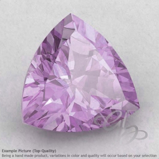 Pink Amethyst Trillion Shape Calibrated Gemstones