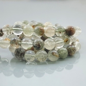 Green Garden Quartz 10mm Smooth Round AA Gemstone Beads Lot - 182607