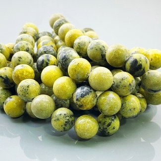 Serpentine 10mm Smooth Round A Gemstone Beads Lot - 182619