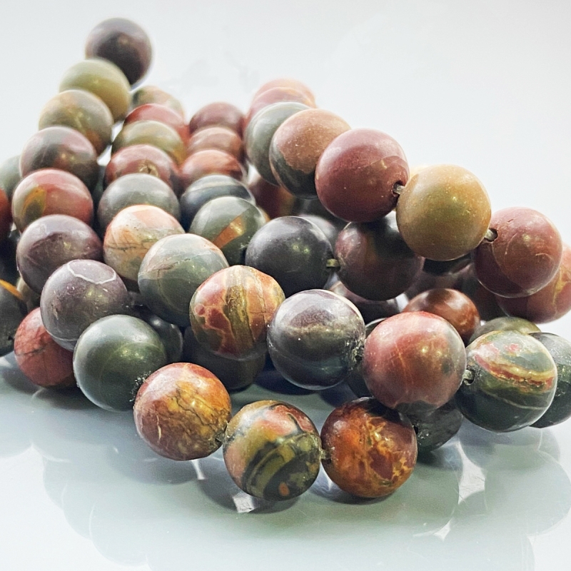 Picasso Jasper 10mm Smooth Round AAA Gemstone Beads Lot - 182636