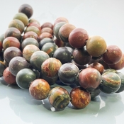 Picasso Jasper 10mm Smooth Round AAA Gemstone Beads Lot - 182636