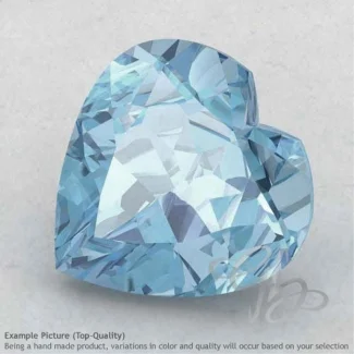 Aquamarine Heart Shape Calibrated Gemstones