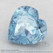 Aquamarine Heart Shape Calibrated Gemstones
