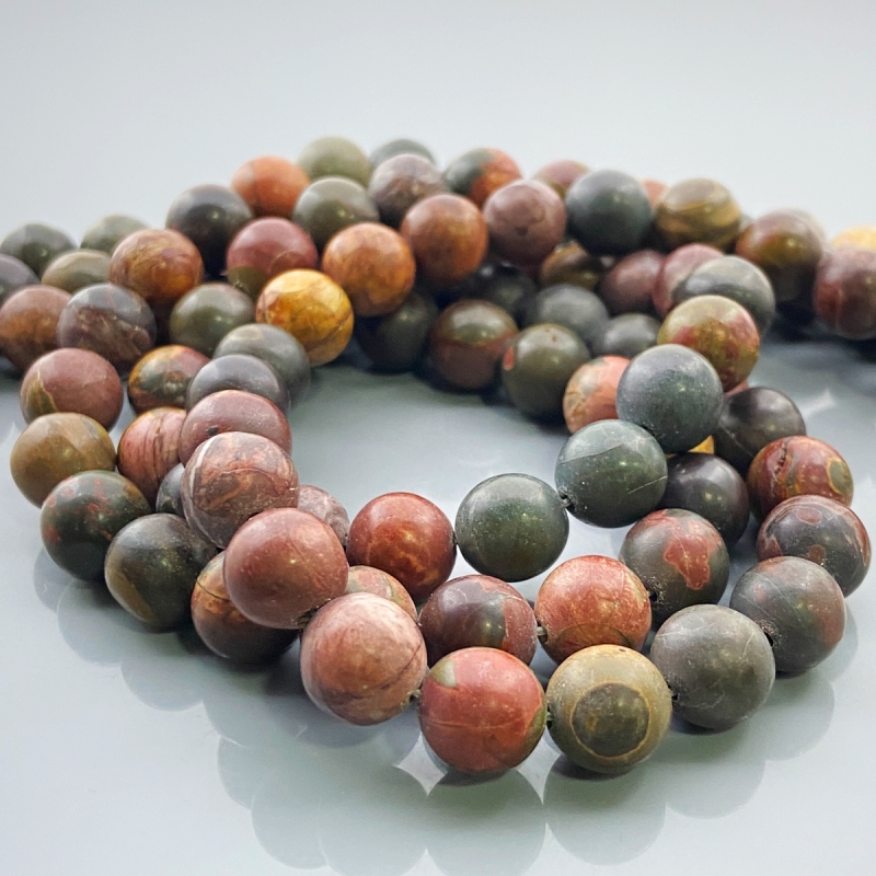 Picasso Jasper 10mm Smooth Round AAA Gemstone Beads Lot - 182636