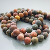 Picasso Jasper 10mm Smooth Round AAA Gemstone Beads Lot - 182636