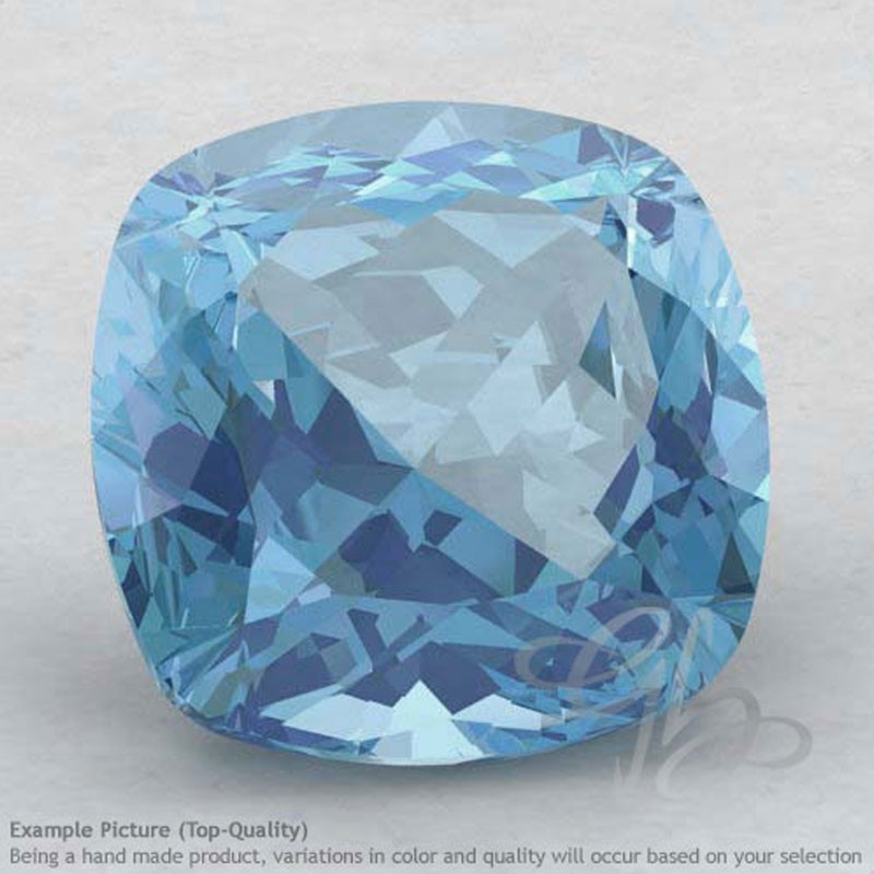 Aquamarine Square Cushion Shape Calibrated Gemstones