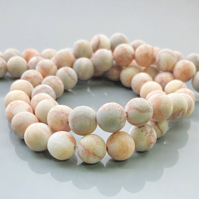 Matte Web Jasper 10mm Smooth Round AAA Gemstone Beads Lot - 182637