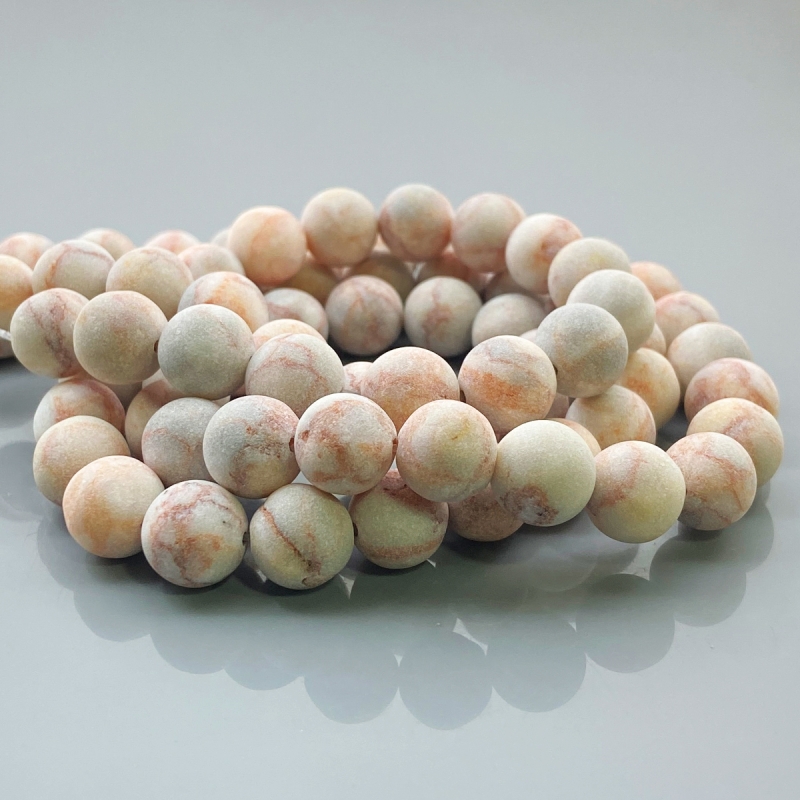 Matte Web Jasper 10mm Smooth Round AAA Gemstone Beads Lot - 182637