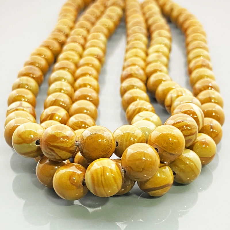 Camel Jasper 10mm Smooth Round AAA Gemstone Beads Lot - 182605