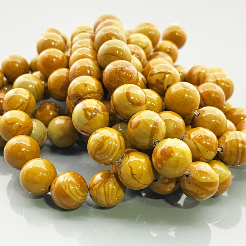 Camel Jasper 10mm Smooth Round AAA Gemstone Beads Lot - 182605