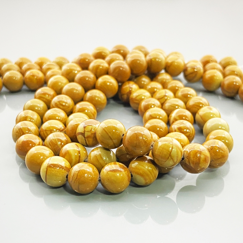 Camel Jasper 10mm Smooth Round AAA Gemstone Beads Lot - 182605