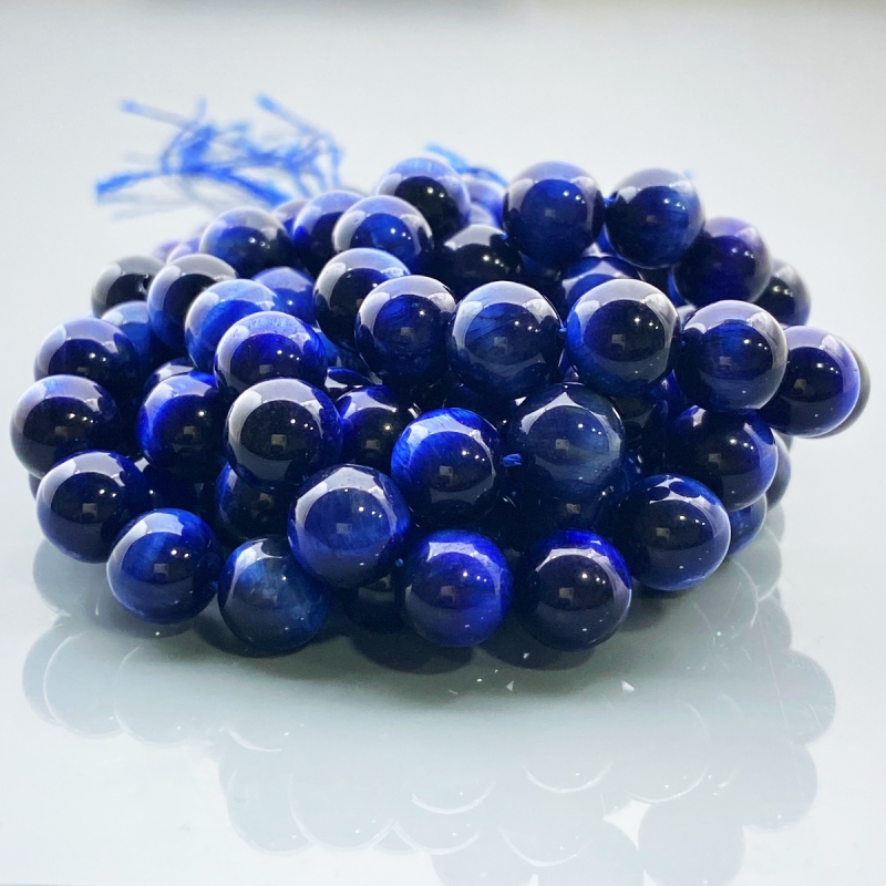 Star Tiger Eye 10mm Smooth Round AAA Gemstone Beads Lot - 182590