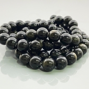 Golden Sheen Obsidian 10mm Smooth Round AAA Gemstone Beads Lot - 182593