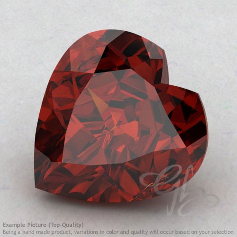 Garnet Heart Shape Calibrated Gemstones