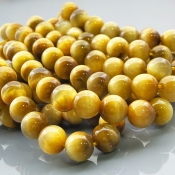 Star Tiger Eye 10mm Smooth Round AAA Gemstone Beads Lot - 182644