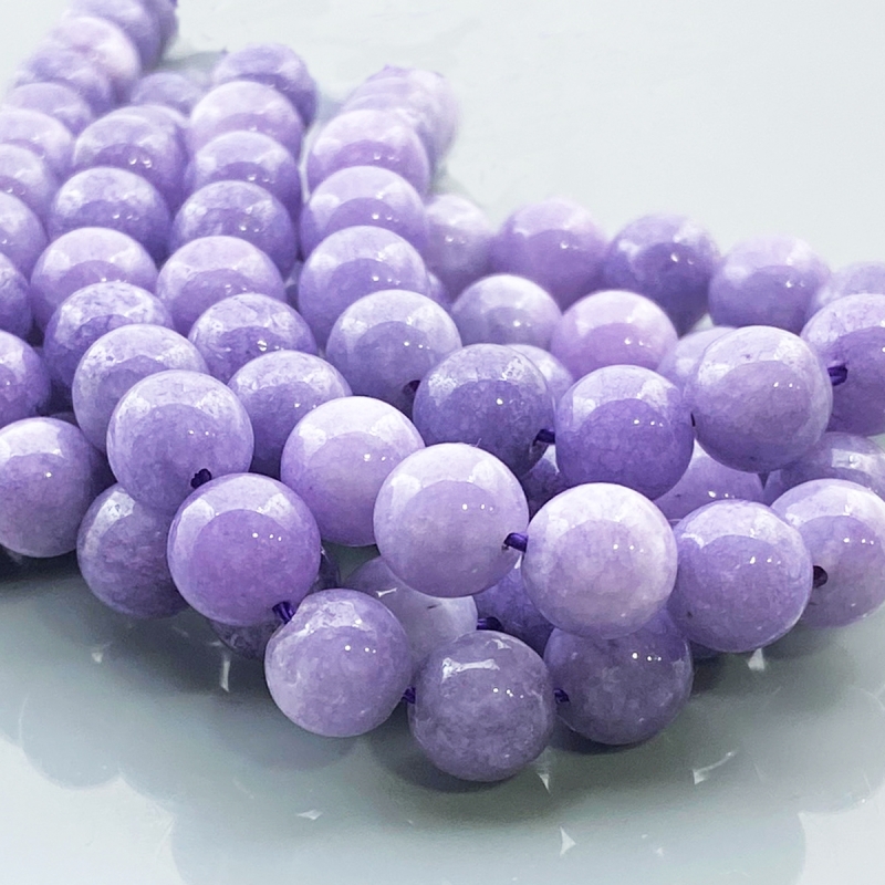 Dyed Aquamarine 8mm Smooth Round A Gemstone Beads Lot - 182689