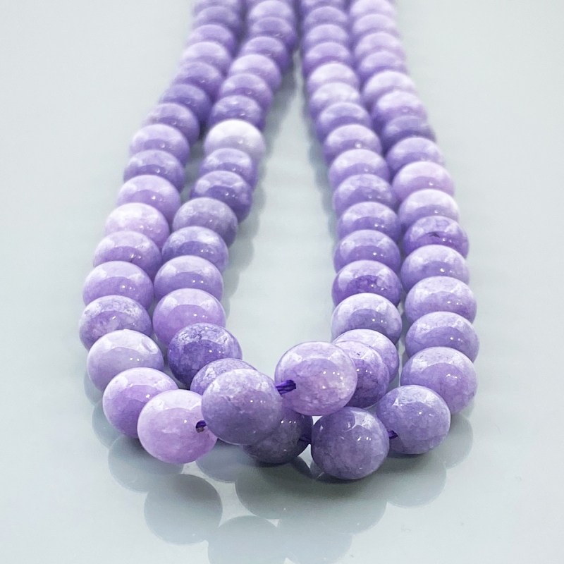 Dyed Aquamarine 8mm Smooth Round A Gemstone Beads Lot - 182689