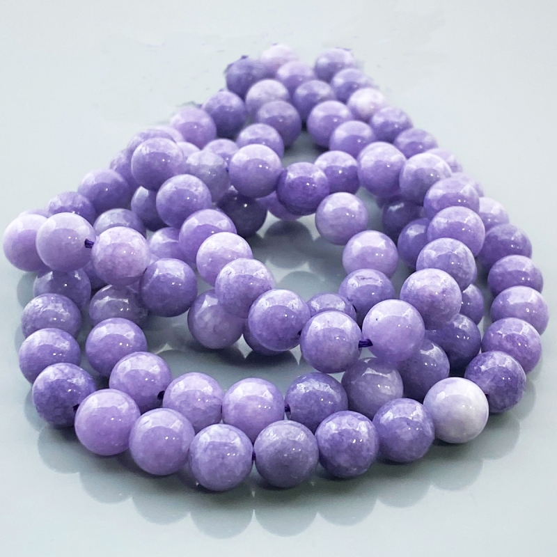 Dyed Aquamarine 8mm Smooth Round A Gemstone Beads Lot - 182689