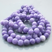Dyed Aquamarine 8mm Smooth Round A Gemstone Beads Lot - 182689