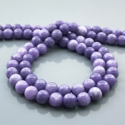 Dyed Aquamarine 8mm Smooth Round A Gemstone Beads Lot - 182689