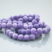 Dyed Aquamarine 8mm Smooth Round A Gemstone Beads Lot - 182689