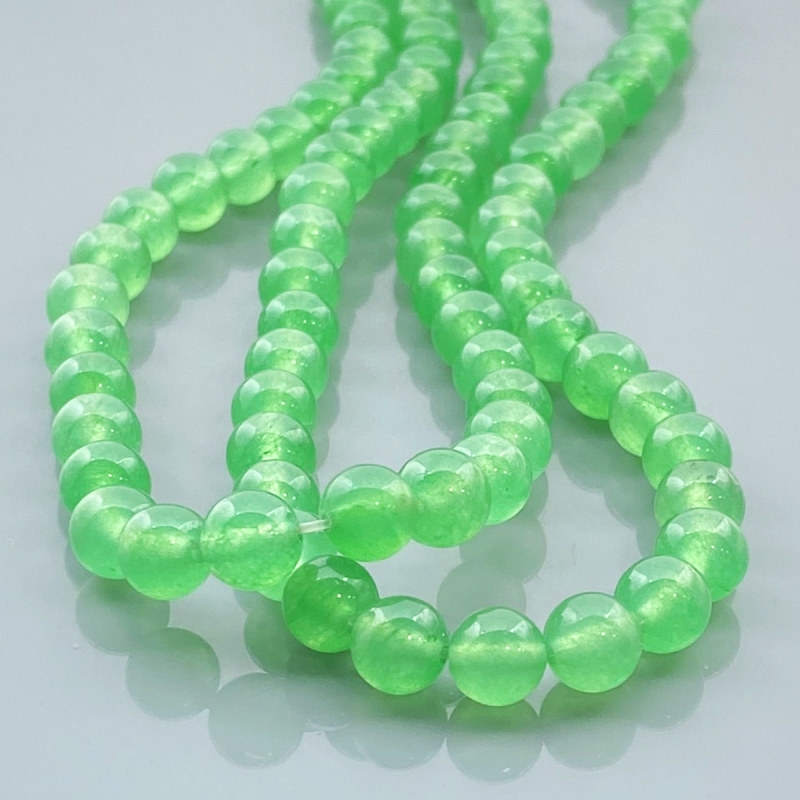 Dyed Jade 8mm Smooth Round AA+ Gemstone Beads Lot - 182702