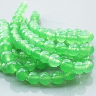 Dyed Jade 8mm Smooth Round AA+ Gemstone Beads Lot - 182702