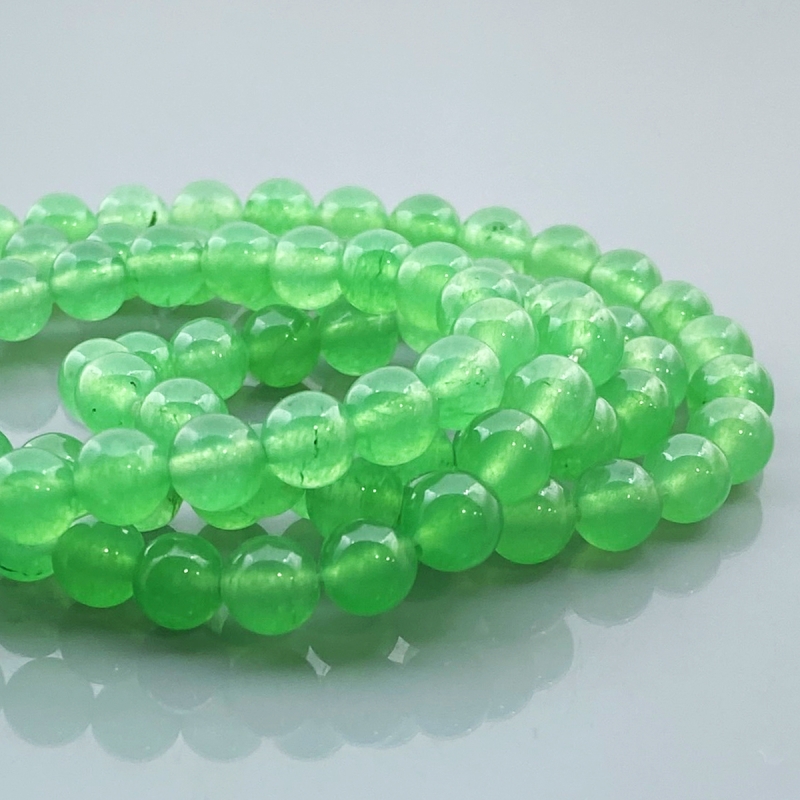 Dyed Jade 8mm Smooth Round AA+ Gemstone Beads Lot - 182702