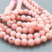 Dyed Pink Opal 8mm Smooth Round AA Gemstone Beads Lot - 182701