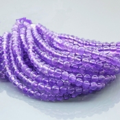 African Amethyst 4mm Smooth Round AA Gemstone Beads Lot - 182652