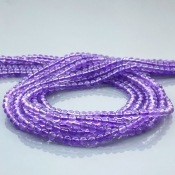 African Amethyst 4mm Smooth Round AA Gemstone Beads Lot - 182652