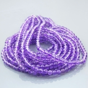 African Amethyst 4mm Smooth Round AA Gemstone Beads Lot - 182652