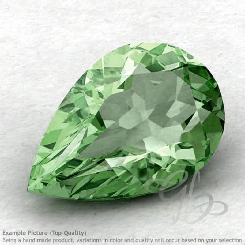 Green Amethyst Pear Shape Calibrated Gemstones