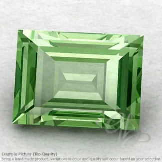 Green Amethyst Baguette Shape Calibrated Gemstones