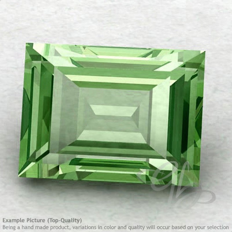 Green Amethyst Baguette Shape Calibrated Gemstones