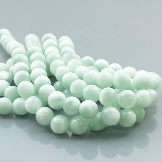 Dyed Larimar 8mm Smooth Round AA Gemstone Beads Lot - 182693