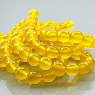 Dyed Jade 8mm Smooth Round AA+ Gemstone Beads Lot - 182694