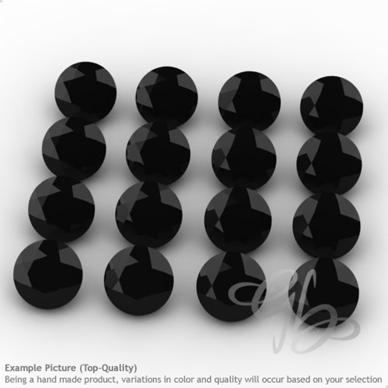 Black Spinel Round Shape Micro Gemstones