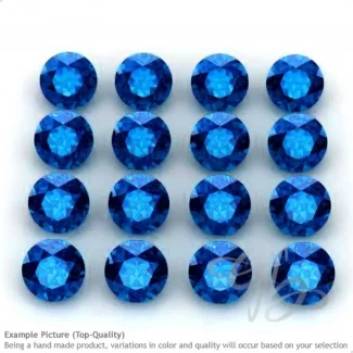Neon Blue Apatite Round Shape Micro Gemstones