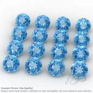 Swiss Blue Topaz Round Shape Micro Gemstones
