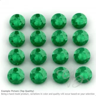 Green Onyx Round Shape Micro Gemstones
