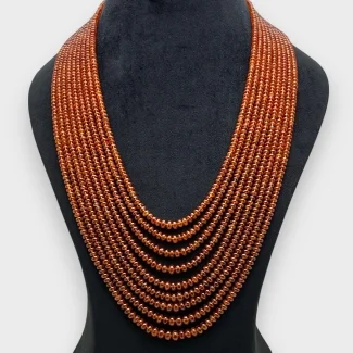 Spessartite Garnet 3.5-7.5mm Smooth Rondelle AA+ Beads Necklace - 182903
