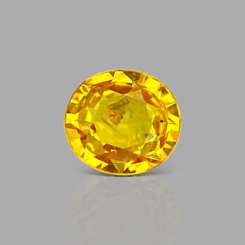 Yellow Sapphire 9.71x8.87mm Faceted Oval AA Grade Loose Gemstone - 158800