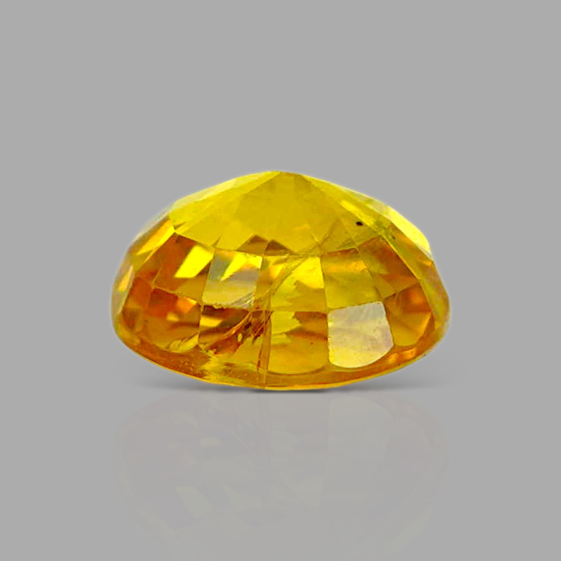 Yellow Sapphire 9.71x8.87mm Faceted Oval AA Grade Loose Gemstone - 158800