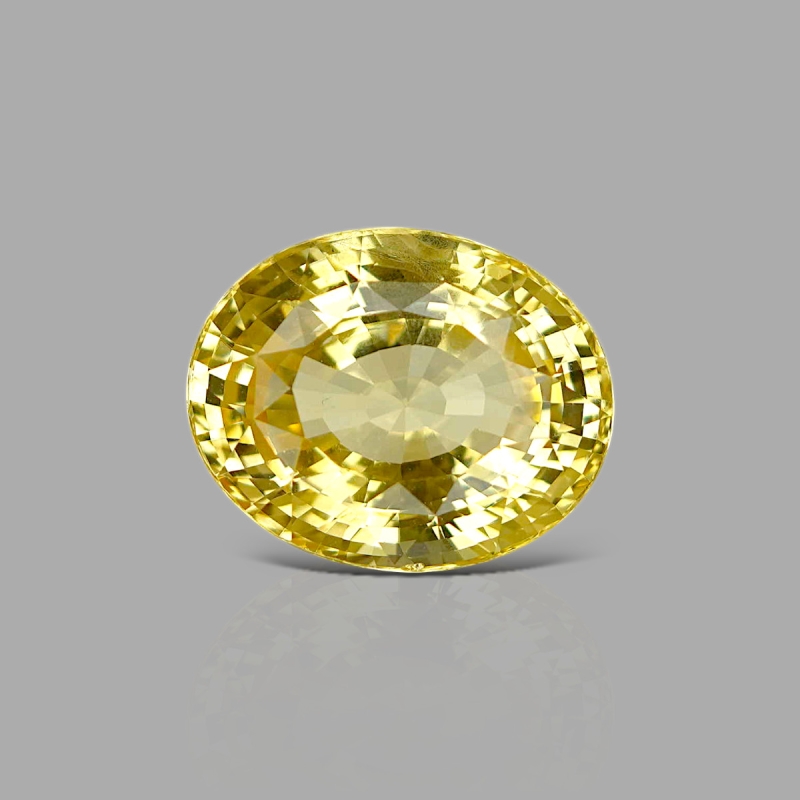 Yellow Sapphire 15.65x12.59x8.10mm Faceted Oval AAA Loose Gemstone - PK-182923